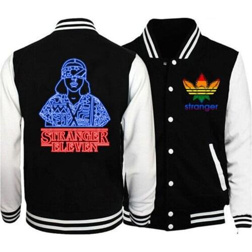 Stranger Things Season 3 Baseball Uniform Coat Eleven Oversized Graphic Coat Jackets Men/women Funny Harajuku Jacket Female/male