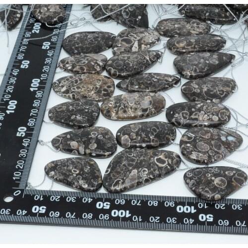 Natural Turritella Agate Mixed Irregular Designs Pendants , Max Rough Size from 30mm-50mm