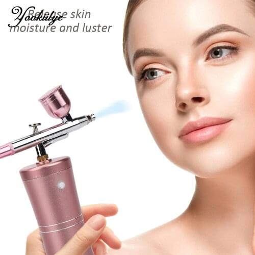 Face Sprayer Water Oxygen Injector Portable Airbrush Compressor Foundation Makeup Mini Spray Wireless Oxygen Infusion Apparatus