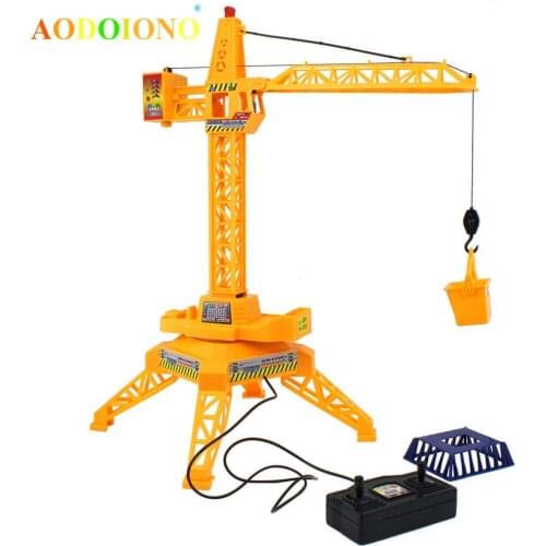 Wire Control Construction Tower Crane Model Toys Simulation Engineering Vehicle Kids Boy Children Pretend Playing Toy Xmas Gifts