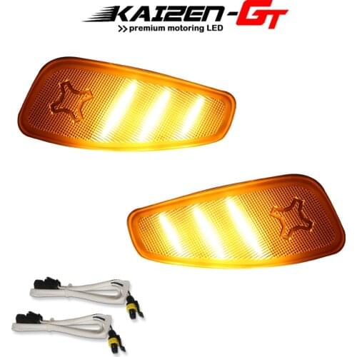 Clear Lens Amber Yellow LED Side Marker Lights Turn Signal Lights Conversion Kit For 2015-2017 Jeep Renegade Fender Marker Light