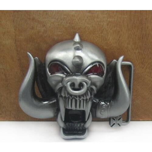 Buckle Club zinc alloy retro skull head belt buckle FP-02755 pewter finish jeans gift cowboy belt buckle