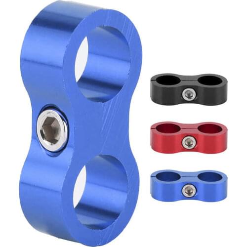 Hose Separator Clamp 8AN Hose Separator Clamp Aluminum Alloy Fitting Adapter Accessory for Fuel/Oil/Brake/Gas Line Hose