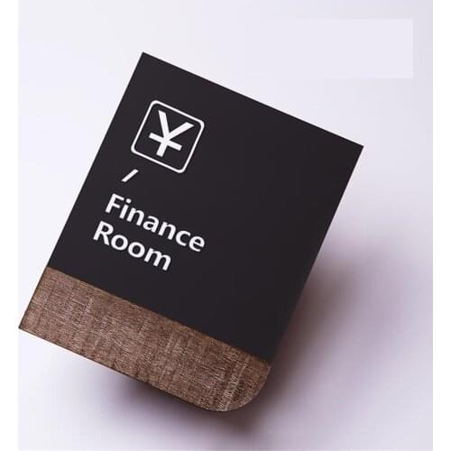 Office Customized Acrylic Deparment Room Name Door Sign Wall Mount Acrylic Floating Letter Creative Wooden Number Plate Digital