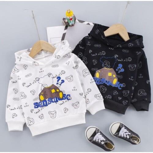 Boys Sweatshirts Long Sleeved T-Shirts Baby Full Printe Cartoon Girls Hoodies Children Spring Autumn Clothes Toddler Outerwear