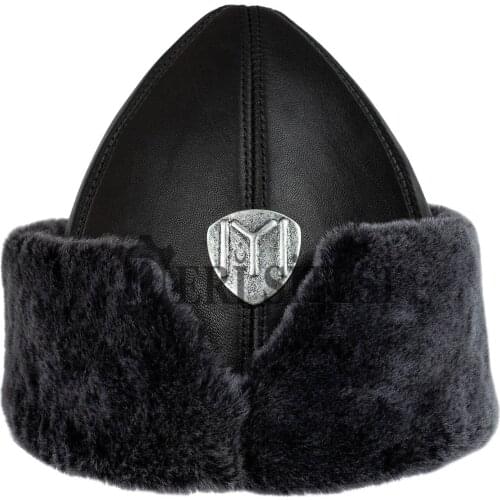 Traditional Turkish Hat - Anatolia IYI Traditional Börk Hat - Gray Handmade Leather Hat - Kayi Tribe Dirilis Ertugrul Hat