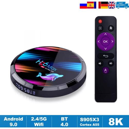 H96MAX X3 Android 9.0 TV Box Amlogic S905X3 8K 2.4G/5G Wifi BT4.0 Set Top Box Google Voice H96MAXX3 Media Player H96 MAX VS X96