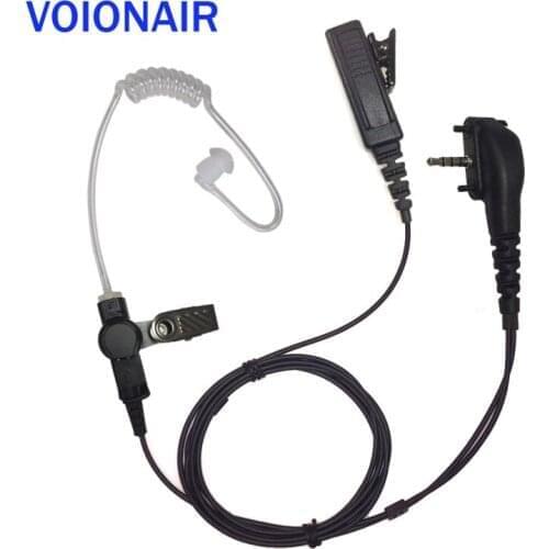 VOIONAIR 10pcs/lot Surveillance Air Tube Earpiece Headset Earphone Mic PTT for Vertex VX-130 VX-168 VX-210 VX-231 VX-454 EVX-351