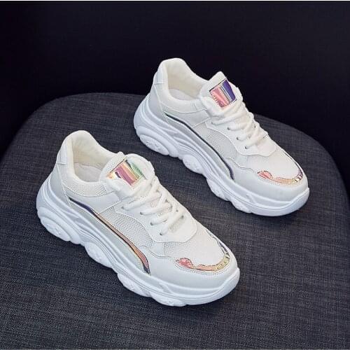 2019 Spring Autumn Fashion Ladies Casual Shoes For Woman Vulcanized Shoes Breathable Wild Platform Women Shoes Sneakers K6-22