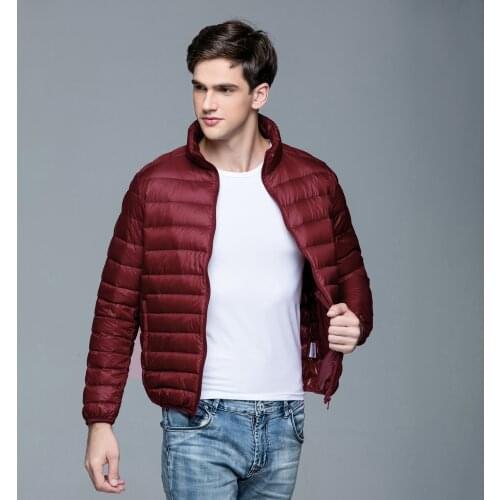 2021 New Autumn Winter Man White Duck Down Vest Male Ultra Light Thin Waistcoat Men Plus Size Stand Collar Outerwear Coat O343