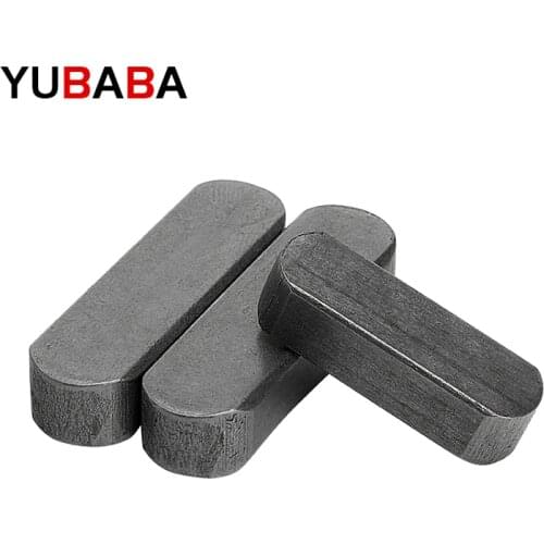 10Pcs M3/4/5/6*3/4/5/6*(6/8/10/12/14/16/18/20/22/25/28/30)Round Ended Feather Key Drive Shaft Parallel Keys GB1096