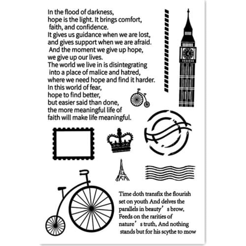 11x16CM freedom tower transparent seal clear stamps silicone seal roller stamps DIY scrapbook album / card production Easter