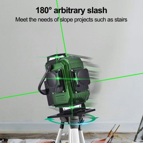 16 Line Green Light Laser Level Meter Vertical Line Horizontal Line Infrared Strong Light Measuring Instrument