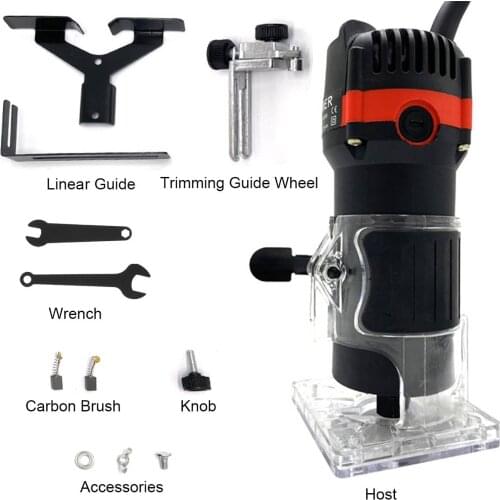 2300W 30000rpm Wood Electric Hand Trimmer Woodworking Engraving Slotting Trimming Hand Carving Machine Wood Router Joiners Set