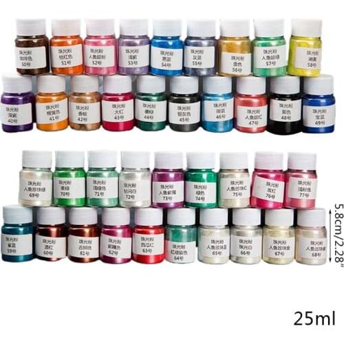 38 Bottles/Set Cosmetic Grade Pearlescent Mica Powder Epoxy Resin Dye Pearl Pigment DIY B85D
