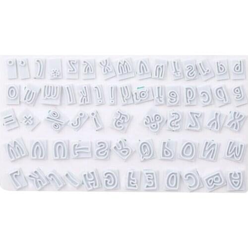 1 Set 64pcs Plastic Alphabet Shape Cookies Cutter DIY Chocolate Fondant Cake Baking Decor Mold Home Kitchen Hand Made Tool