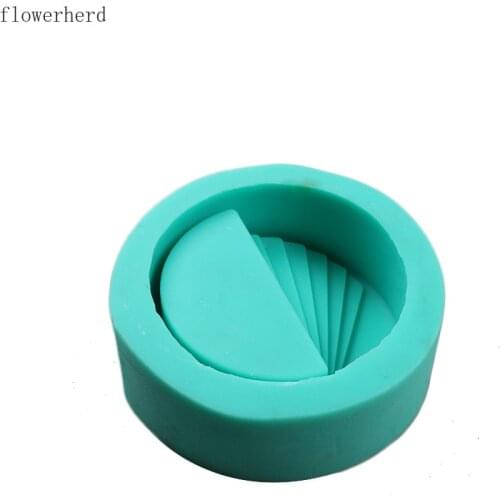 Baking Accessories Resin Mold Rotating Ladder Fondant Cake Mold Silicone Mold Semi-circular Cement Succulent Flower Pot Mold
