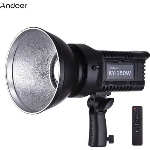 Andoer LED Video Light Studio Portrait Lamp 150W Daylight 5600K CRI93+ TCLI95+ 16000LM USB Port with Remote Control AC Adapter