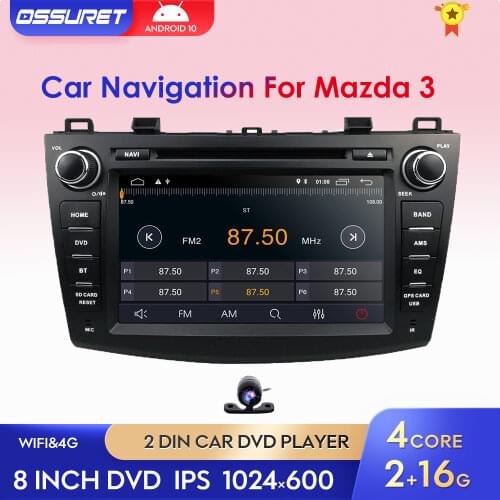 Android 10 Auto Car DVD GPS Navigation Radio Stereo Player For Mazda 3 2010 2011 2012 2013 Multimedia Bluetooth RDS 4G Wifi DSP