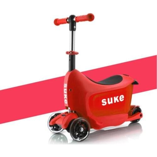 TRAVEL TALE Kids scooter suitcase abs storage trolley luggage bag for children