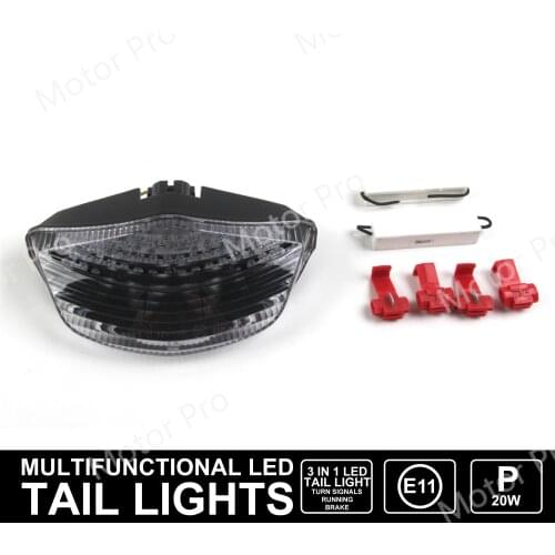 E-mark Taillight For Ducati Monster 696 796 1100 1100 S 2008 - 2014 LED Turn Signals Brake Tail Light 2009 2010 2011 2012 2013