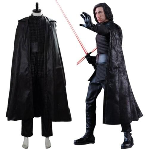 Star Cosplay Kylo Ren Costume Ben Solo Uniform Robe Suit Outfit Halloween Carnival Costume