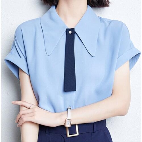 Синие блузки MIMCQOOS China At AliExpress