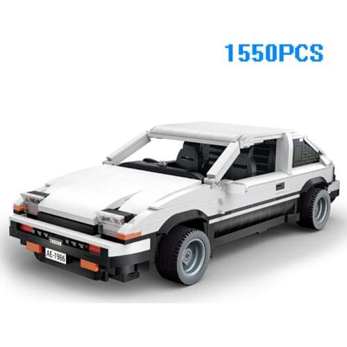 Toyota AE86 Car Model 1550PCS Building Blocks Vehicle Bricks Vehicle Bricks Kids Toy Boys Gift Initial D 86