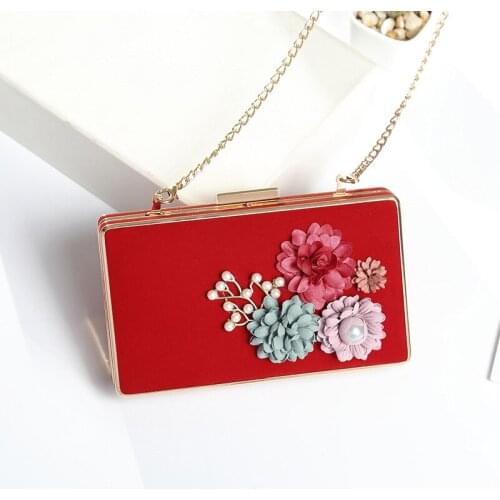 Fashion box evening bags for women 2020 flower Clutch Bag luxury handbag banquet party purse womens mini Shoulder bag FTB192