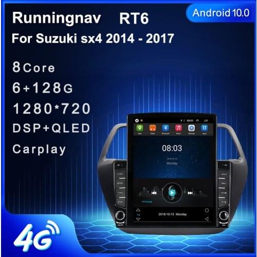 9.7" Android 10.1 For Suzuki sx4 2014 2015 2016 2017 Tesla Type Car Radio Multimedia Video Player Navigation GPS RDS