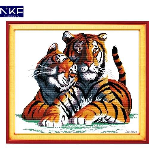 NKF Fall In Love Cross Stitch Pattern Counted Cross Stitch 11CT 14CT Cross Stitch Kit for Embroidery Needlework Home Decor