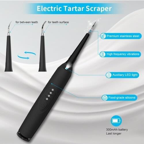 Portable Electric Sonic Dental Scaler Tooth Calculus Remover Tooth Stains Tartar Tool Dentist Whiten Teeth Cleaner Oral Hygiene