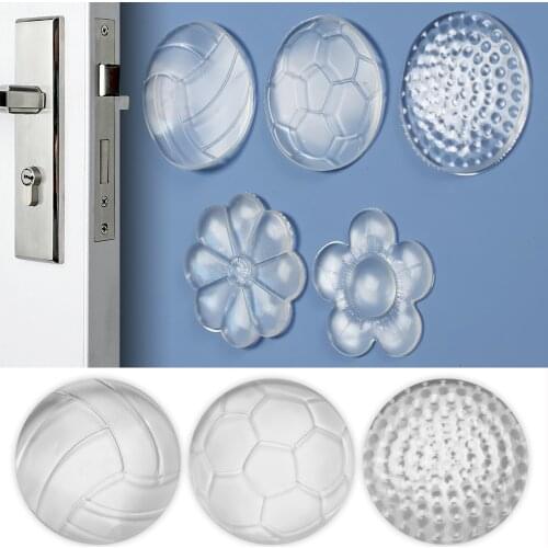 Transparent Mute Door Stoppers Wall Protection Safety Shock Absorber Door Handle Bumpers Security PU Waterable Wall Protectors