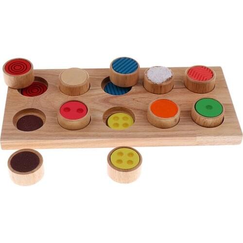 Rough and Smooth Touch Material Montessori Sensory Educational Enlightenment Toy Early Learning Teaching Aid for Kids Children