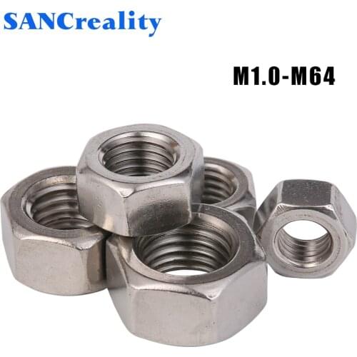 1/50/100pcs A2 304 Stainless Steel Hex Hexagon Nut for M1 M1.2 M1.4 M1.6 M2 M2.5 M3 M4 M5 M6 M8 M10 M12 M16 M20 M24 Screw Bolt