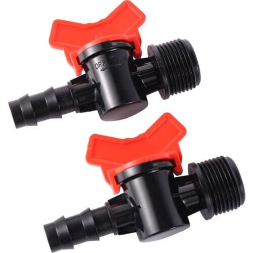 3/4" Male Thread to DN16 Pipe Interface Bypass Valve Garden Greenhouse Agriculture Water Pipe Water Switch PVC PE Pipe Adapter