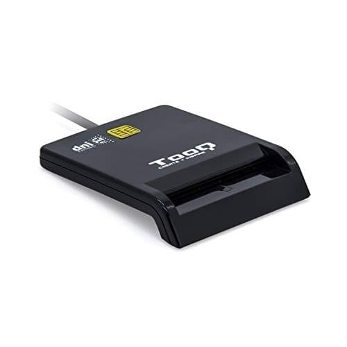 Tooq TQR-210B-external electronic ID reader and smart cards (DNIe), USB 2.0, Black and white Color, 480Mbps