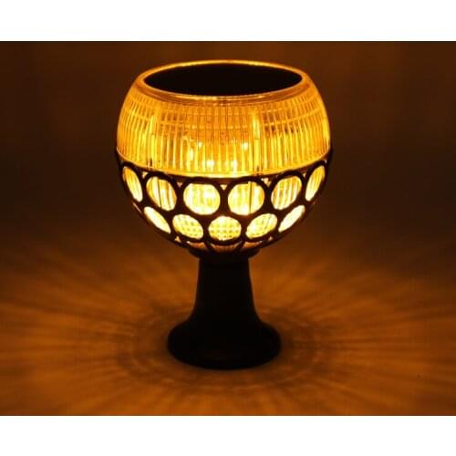 Solar Lawn Led Lamp Outdoor Spherical для сада и oгорода Inserted Garden Decorative Lights Flame Light Column Head Mounting