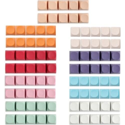 10Pcs/Set Universal No Printed MA PBT Keycaps Candy Color MA PBT Key Height Mechanical Keyboard Key