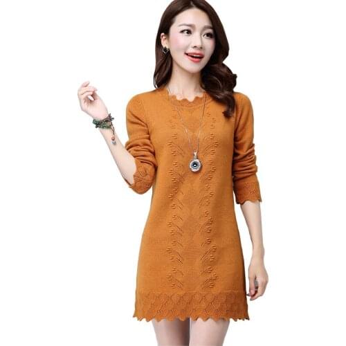 2019 New Autumn Winter Sweater Women Dress Elegant Long Sleeve Female Jumper Slim Pullover Knitted Sweater for Women R1061