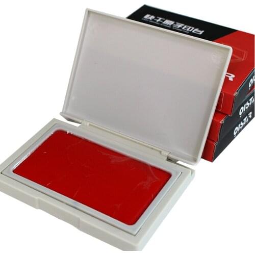 Free shipping 1pc red color 100mmx70mm monochromatic atomic stamp pad