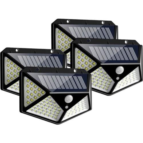 114 LED Solar Light PIR Motion Sensor Wall Powered Sunlight Lamp Outdoor Waterproof Garden Decoration Wide Angle Light Hot Sales