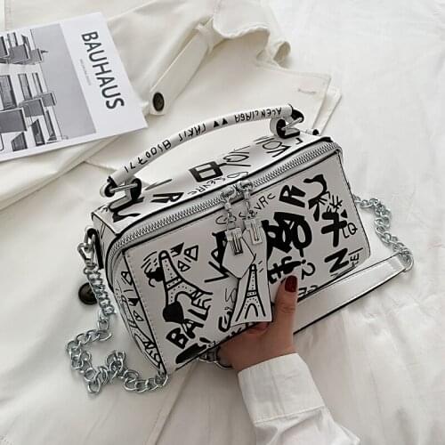 2021 Luxury Design Women Leather Handbags and Purse Fashion Crossbody Bags for Women Graffiti Handbags Shoulder Bags Women Bag