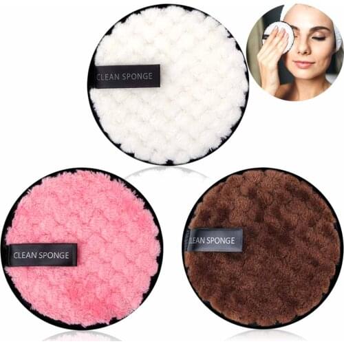 3/4Pcs Makeup Remover Reusable Puff Washable Cotton Pads Microfiber Cloth Make-Up Discs Face Wipes Cleaner Soft Skin Care Tools
