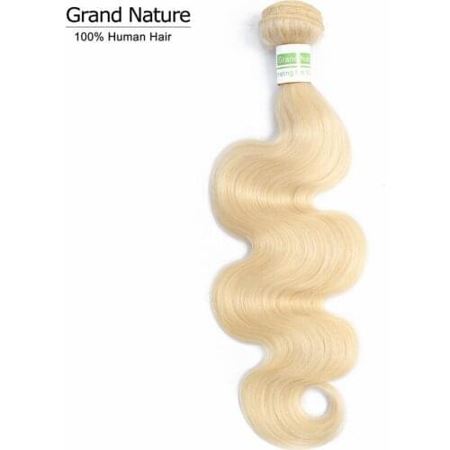 613 pure Blonde Peruvian Body Wave Hair Weave Bundles 100% Remy human Hair Extensions 1Bundles 8- 28 Inches can buy 3 or 4pc