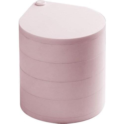 80% Hot Sale 4 Tier Jewelry Box for Women Rotatable Jewelry Storage Box with Tray and Lid Fashion Designer Birthday Gift