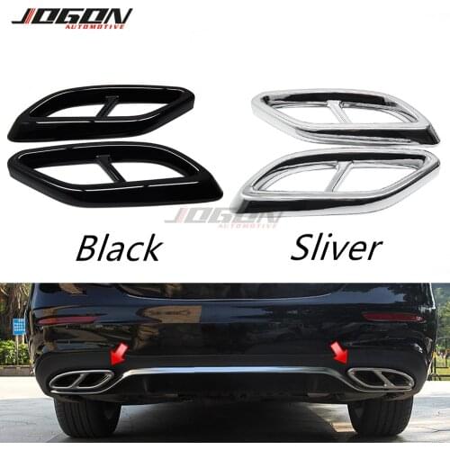 Car Rear Exhaust Muffler End Tip End Pipe Sticker Decor Trim Cover For Mercedes Benz CLA Class C118 CLA180 CLA200 2020 2021