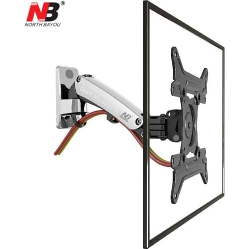 30"-40" NB F200 Gas Spring Full Motion LED LCD TV Wall Mount Retractable Rotation Monitor Holder Load Capacity 11~22lbs(5~10kgs)