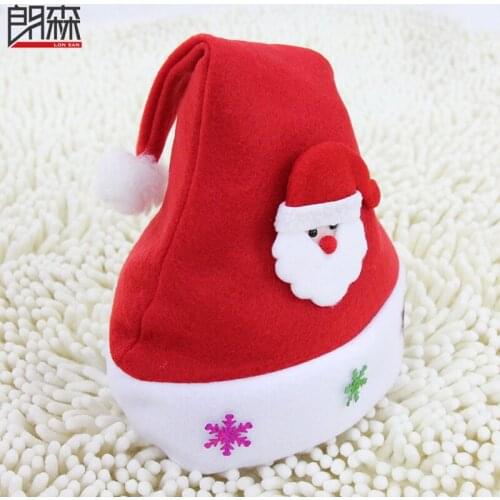 Children christmas hat christmas costume red christmas hat santa claus costume christmas tree christmas decoration