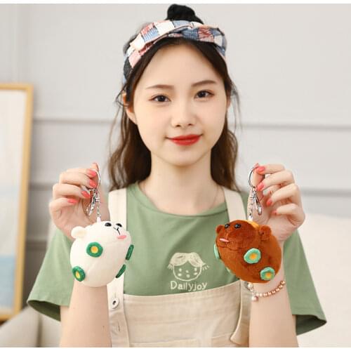 Игрушка морская свинка Guinea Pig Cartoon Plush toy Animal Mouse Backpack Key Pendant Doll Pillow Decoration Gift for girl frien